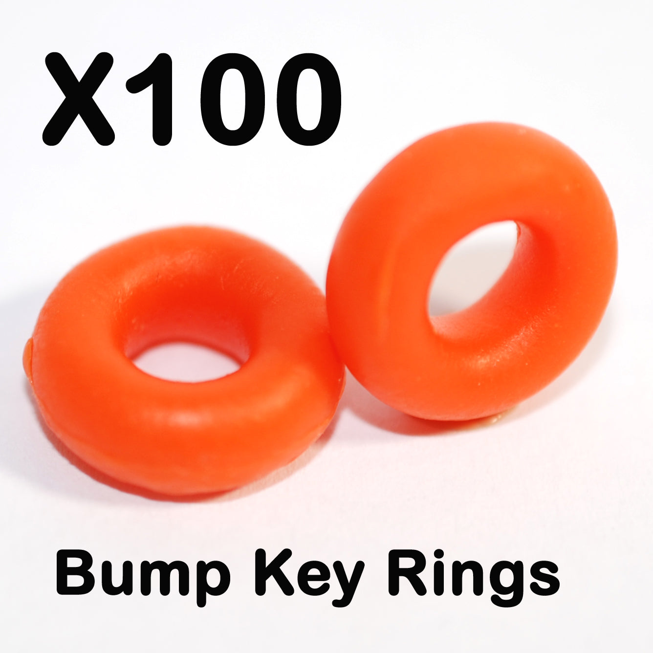 100 Bump Key Rings, O-Rings