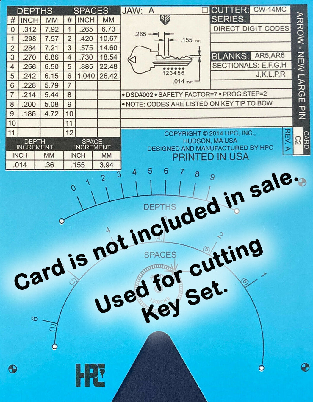 Arrow AR1, 5 Pin Space and Depth Keys ~ DSD#002, C2