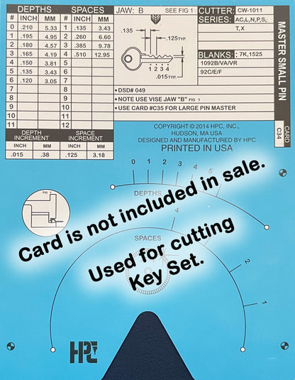 Master Padlock M2, 7K, 4 Pin Space and Depth Keys ~ DSD#049, C34