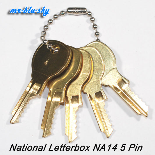 National Letterbox NA14, 5 Pin Space and Depth Keys ~ DSD#375, C107